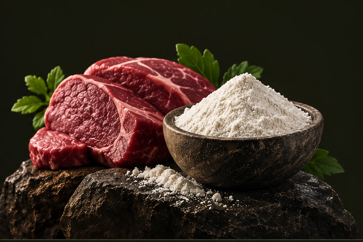 L-carnitine with red meat