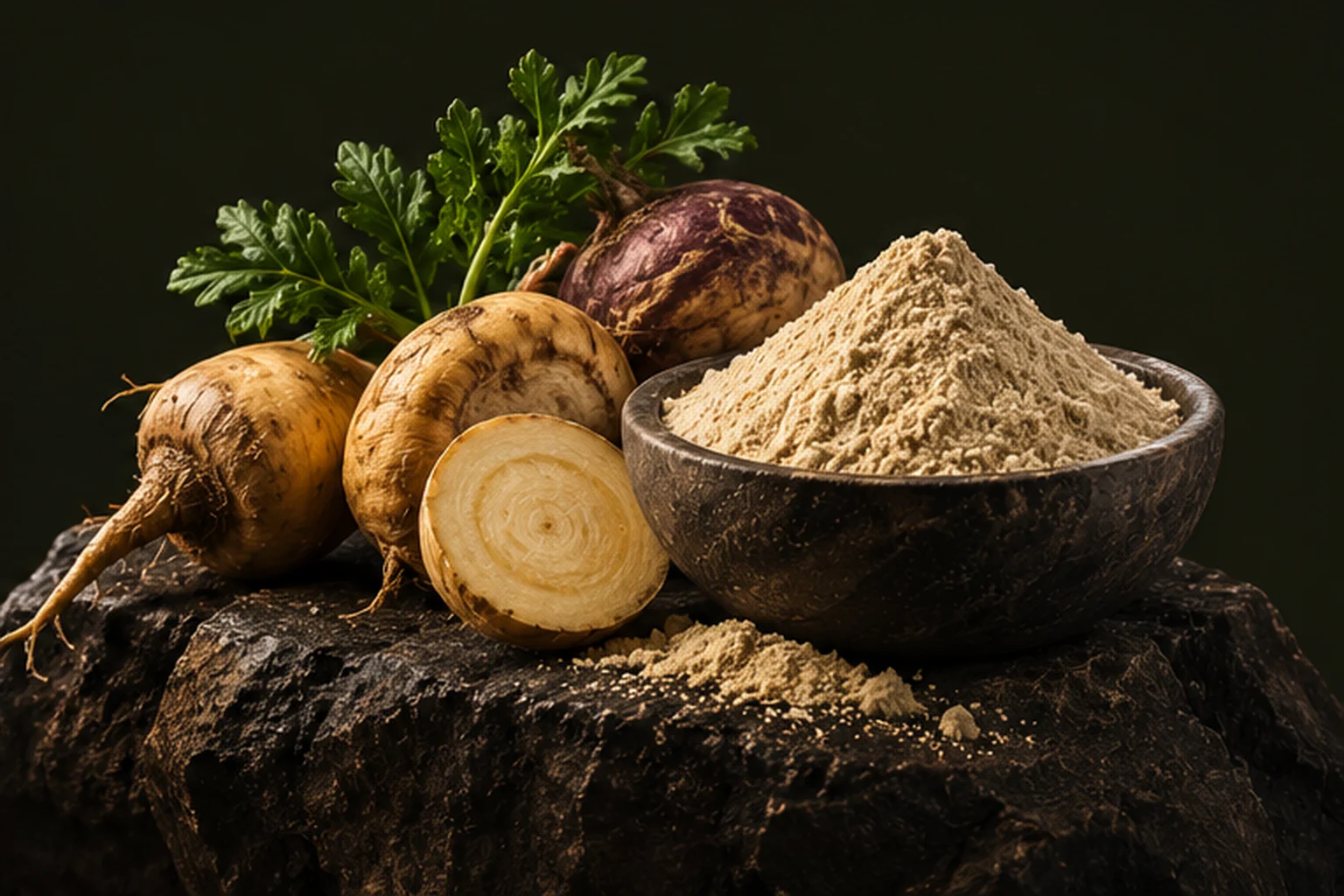 Maca root and powder